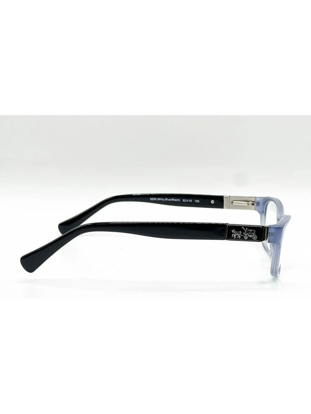 Coach HC 6061 5259 Milky Blue Black Cat Eye Authentic Eyeglass Frames 52-15-135